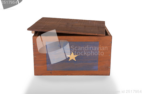 Image of Wooden crate isolated on a white background