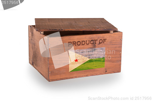 Image of Wooden crate isolated on a white background