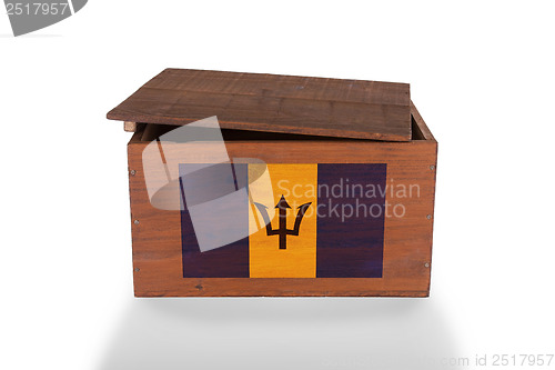 Image of Wooden crate isolated on a white background