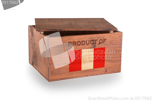 Image of Wooden crate isolated on a white background