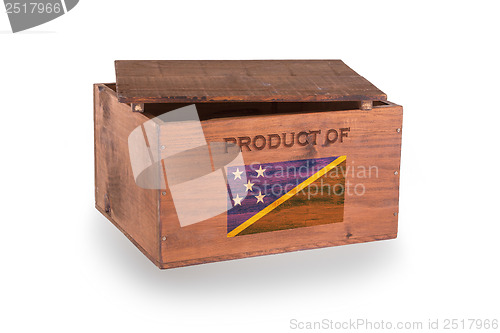 Image of Wooden crate isolated on a white background