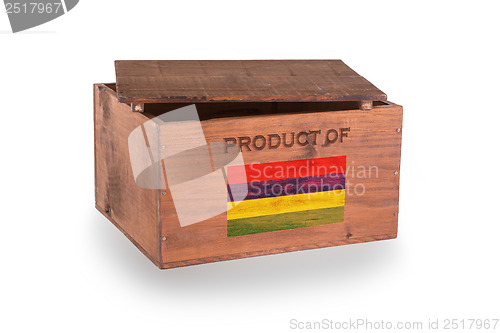 Image of Wooden crate isolated on a white background