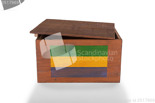 Image of Wooden crate isolated on a white background