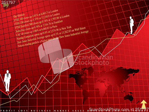 Image of financial background red