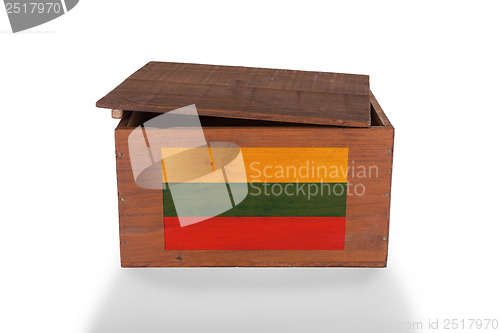 Image of Wooden crate isolated on a white background