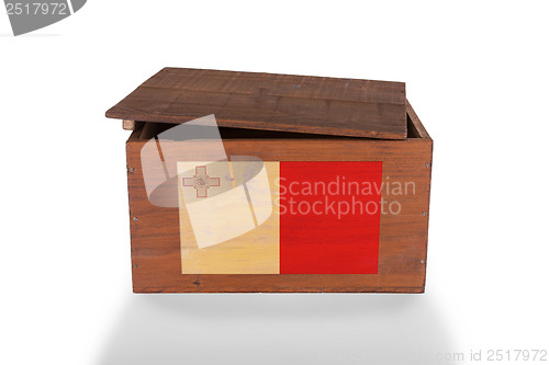 Image of Wooden crate isolated on a white background