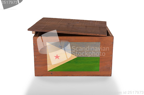 Image of Wooden crate isolated on a white background