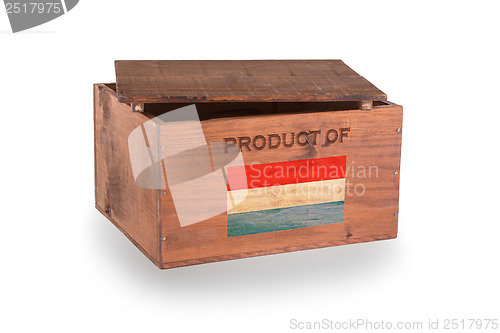 Image of Wooden crate isolated on a white background