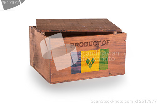 Image of Wooden crate isolated on a white background