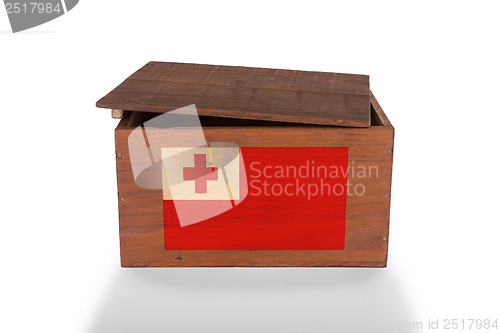 Image of Wooden crate isolated on a white background