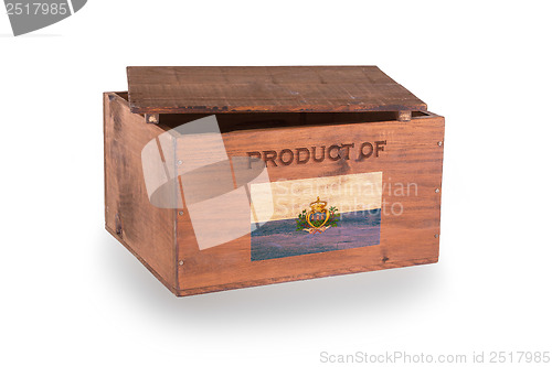 Image of Wooden crate isolated on a white background