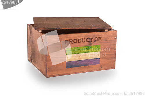 Image of Wooden crate isolated on a white background