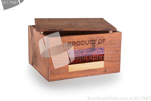 Image of Wooden crate isolated on a white background