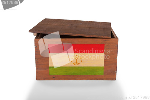 Image of Wooden crate isolated on a white background