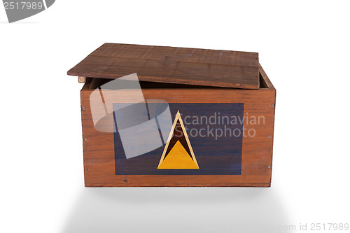 Image of Wooden crate isolated on a white background