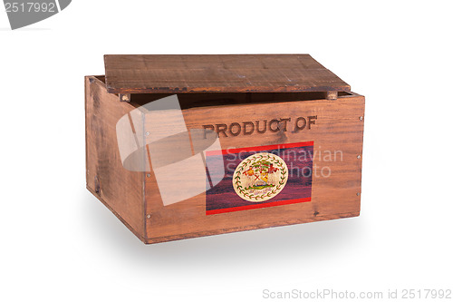 Image of Wooden crate isolated on a white background