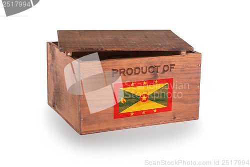 Image of Wooden crate isolated on a white background