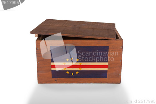 Image of Wooden crate isolated on a white background