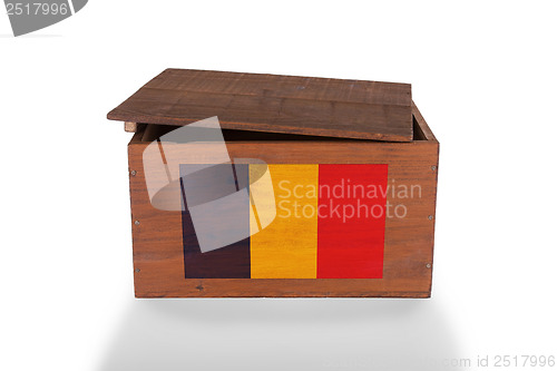 Image of Wooden crate isolated on a white background