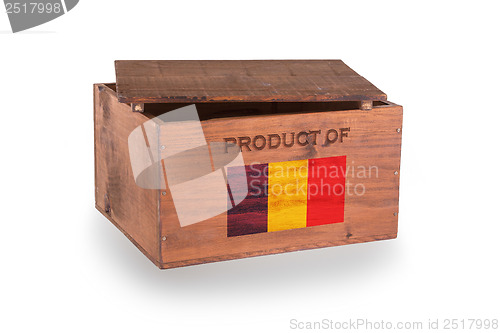 Image of Wooden crate isolated on a white background