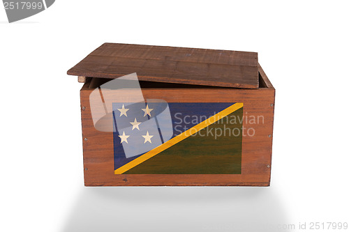 Image of Wooden crate isolated on a white background