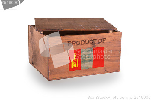 Image of Wooden crate isolated on a white background