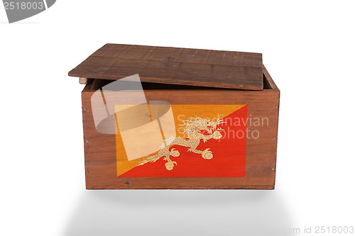 Image of Wooden crate isolated on a white background