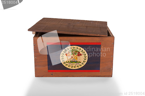 Image of Wooden crate isolated on a white background