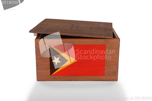 Image of Wooden crate isolated on a white background