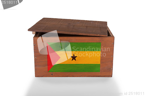 Image of Wooden crate isolated on a white background