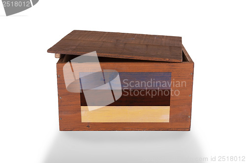 Image of Wooden crate isolated on a white background