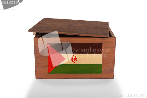 Image of Wooden crate isolated on a white background