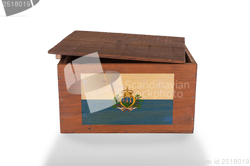 Image of Wooden crate isolated on a white background