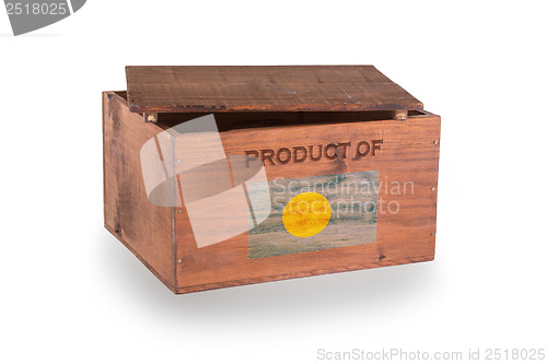 Image of Wooden crate isolated on a white background