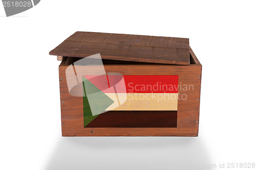 Image of Wooden crate isolated on a white background