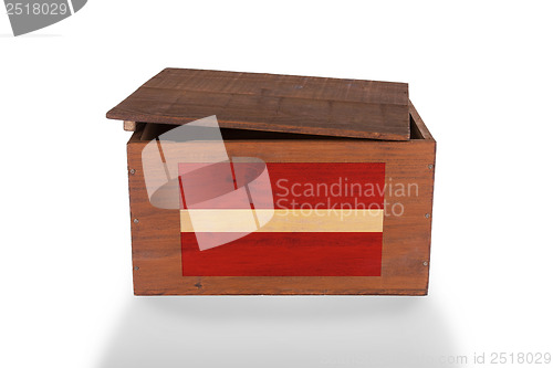 Image of Wooden crate isolated on a white background