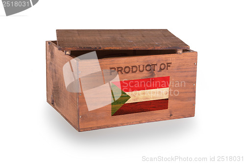 Image of Wooden crate isolated on a white background