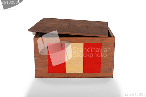 Image of Wooden crate isolated on a white background