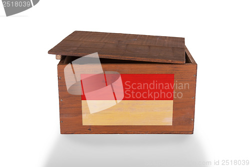 Image of Wooden crate isolated on a white background