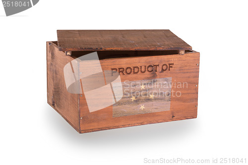 Image of Wooden crate isolated on a white background