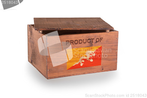 Image of Wooden crate isolated on a white background