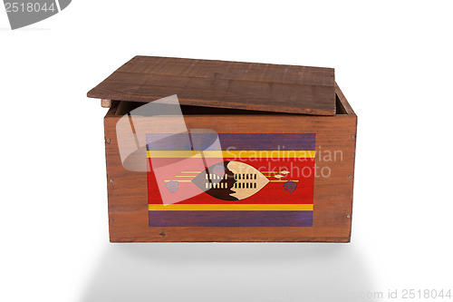 Image of Wooden crate isolated on a white background