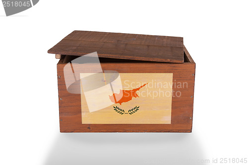 Image of Wooden crate isolated on a white background