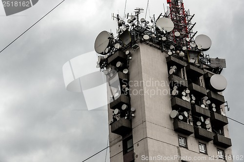 Image of Communications tower against sky