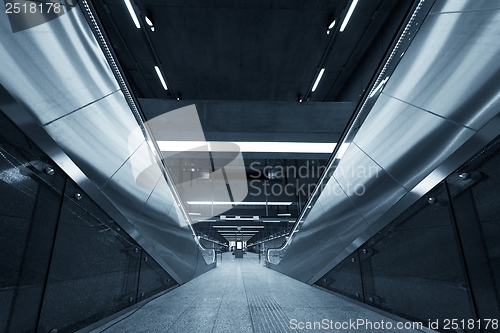 Image of Moving escalator in the business center