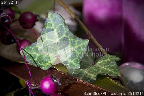 Image of Detail shot of advent wreath