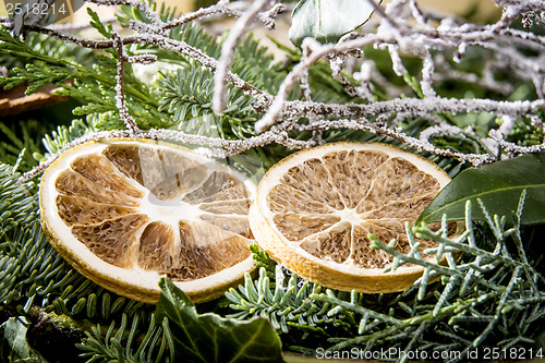 Image of Detail shot of advent wreath