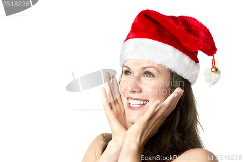 Image of Laughing Santa Claus Woman