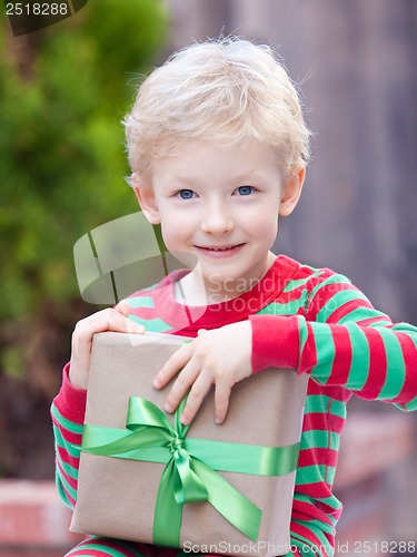Image of boy at christmas time