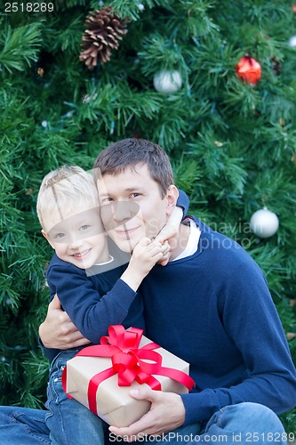 Image of family at christmas time